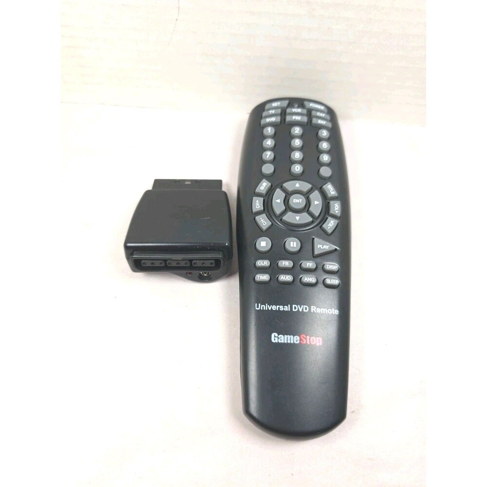 Gamestop PS2 Playstation 2 Univarsal DVD Remote Control + Dongle Tested/Working